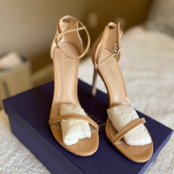 Stuart Weitzman Nudistsong Sandals Size 6.5, Beige - Picture 1 of 4